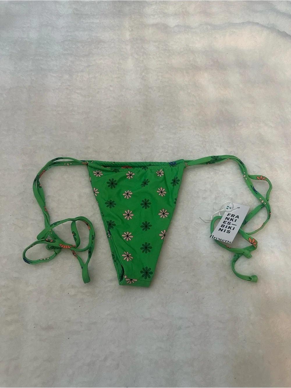 New! Frankie's Bikinis Versailles Tia String Bikini Bottom Large 39256